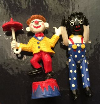 Hand Painted Pewter Vintage Dolls House Miniature Nursery Clowns