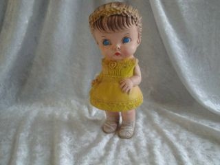 Vintage 1958 Edward Mobley Rubber Squeaky Girl Doll