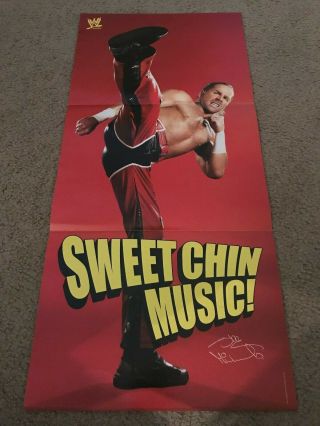 Vintage Wwf Wwe Shawn Michaels Poster " Sweet Chin Music " Dx Rare