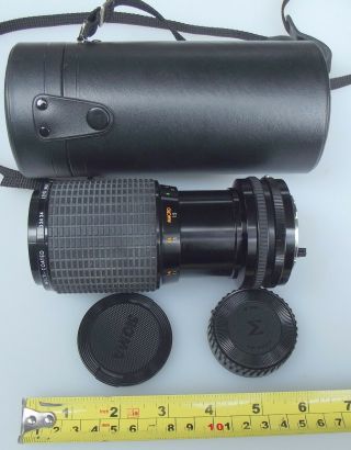 Vintage Sigma Zoom Lens For Konica - Nikon 1:4.  5 F=70 - 210mm,  Micro.  Multi Coated