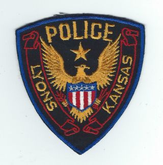 Vintage Lyons,  Kansas Police (cheese Cloth Back) Patch