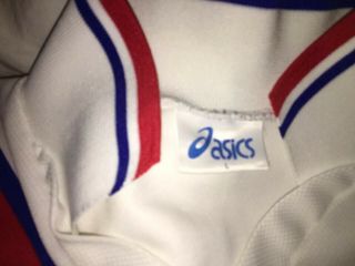 Vintage GB Great Britain League Asics White Shirt.  Large 4