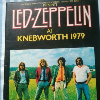 Vintage 1979 70s Led Zepplin At Knebworth Music Concert Programme