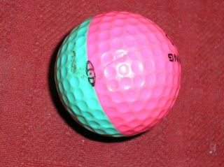 Vintage Ping 2 Color Golf Ball Aqua & Pink