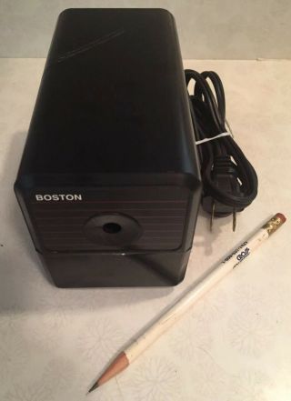 Vintage Boston Hunt 296a Black Electric Pencil Sharpener Model 18