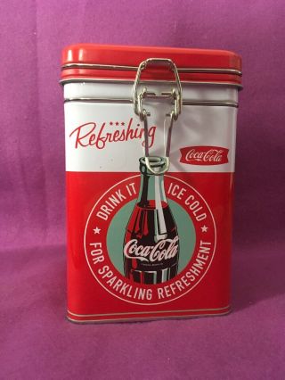 Coca Cola Vintage Looking Tin Canister - Tin Box Co.