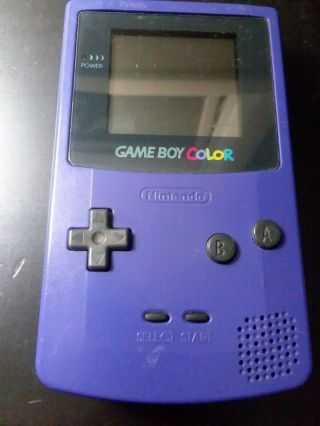 Vintage Nintendo Game Boy Color Cgb - 001.  1998.  Purple.