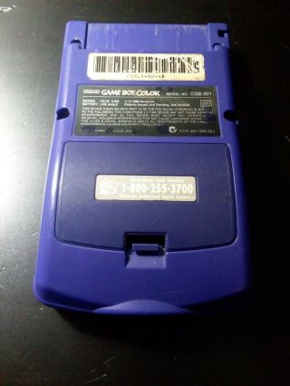 Vintage Nintendo Game Boy Color CGB - 001.  1998.  Purple. 5