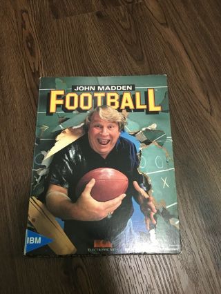 The John Madden Football Vintage 1988 Pc Game Electronic Arts Ibm Pc Xt