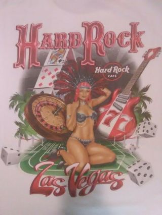 Vintage Hard Rock Cafe Las Vegas Lucky Lady T - Shirt Adult Size Sm Cotton