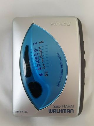 Vintage Sony Walkman Cassette Player Am/fm Radio Wm - Fx193