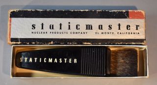 Vtg 1955 Staticmaster Bakelite Brush For Film Negatives Slides Nuclear Products