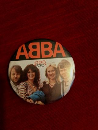 Vintage Abba Pop Music Enamel Pin Badge