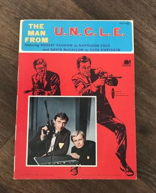 Vintage 1965 The Man From Uncle Television Spy Show Coloring Book