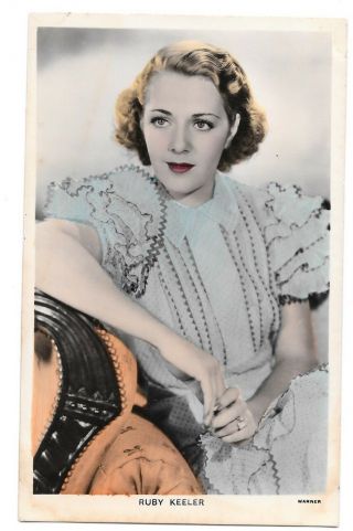 Ruby Keeler Vintage 1930s Hand Colored Real Photo Postcard