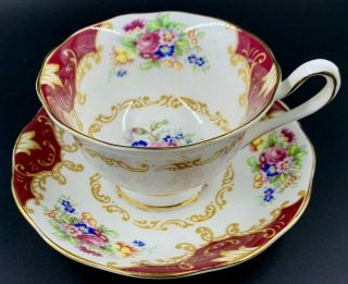 Royal Albert Vintage Canterbury” - Tea Cup & Saucer By Royal Albert C 1940