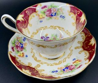 ROYAL ALBERT Vintage CANTERBURY” - Tea Cup & Saucer by ROYAL ALBERT c 1940 3