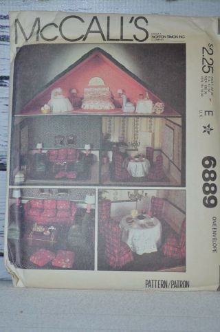 Vintage Mccalls Pattern 6889 Doll House Furniture And Craft Package