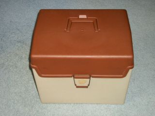 Vintage 1972 Sterling Plastics 294 Brown And Tan File Box