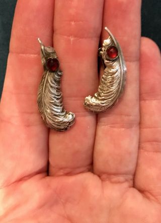 Vintage Sterling Silver Screw Back Earrings 2.  8 Grams 2