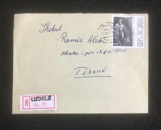 Albania Vintage Circulated Registered Cover To Ramiz Alia 1988 - 3009 - 27