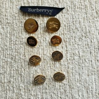 Burberrys 8 Blazer Gold Equestrian Knight Buttons Prorsum Logo Vintage
