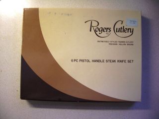 Vintage Stanley Roberts Rogers Cutlery Pistol Handle Steak Knife Set