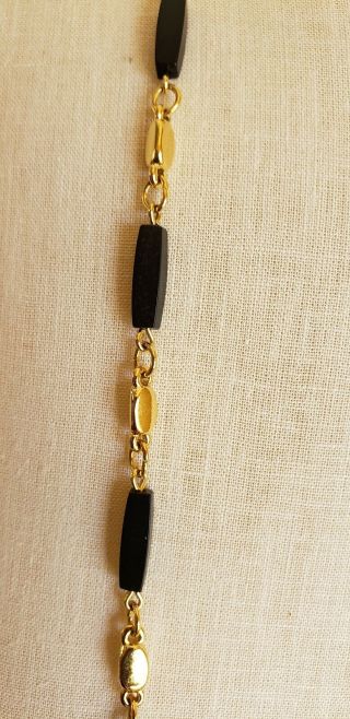 3 MID CENTURY VINTAGE TRAFARI GOLD PLATED NECKLACE 4