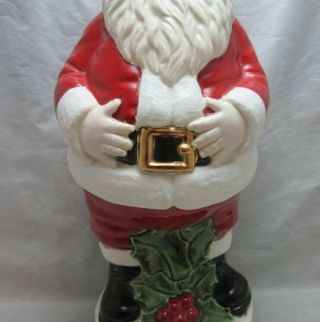 Vintage Alberta ' s ceramic mold CHRISTMAS CHEER decanter.  Santa bottle 3