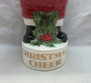Vintage Alberta ' s ceramic mold CHRISTMAS CHEER decanter.  Santa bottle 4