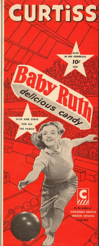 1941 Vintage Ad,  Curtiss Baby Ruth Candy Bars,  Lady Bowler 112713