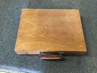 Vintage Wooden Artist Painters Travelling Box Case Art Supply Storage