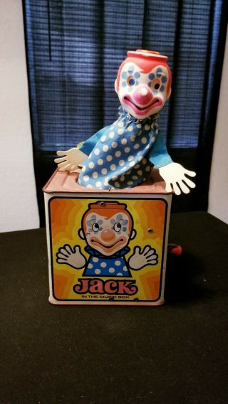 Vintage 1971 Mattel Jack In The Music Box Pop Up Toy Non Display Piece