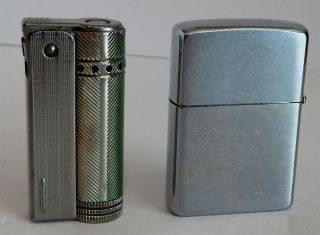 Two Vintage Cigarette Lighters - " Zippo " Classic & " Imco - Triplex Junior "