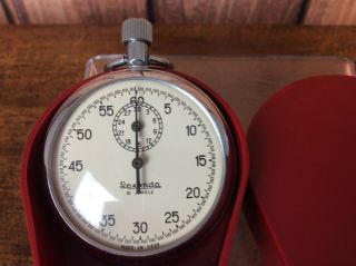 Vintage Sekonda 15 Jewel Stop Watch In Case - Good Order