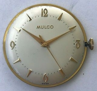 Vintage Mulco Swiss Hand Winding Mens Watch Movement,  Eta 2390