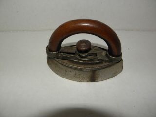 Vintage Miniature Wooden Handle Sad Iron - L@@K 2