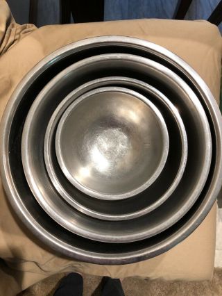 Vintage Set Of 4 Stainless Steel Mixing Bowl Set