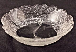 Indiana Clear Glass Salad Bowl Sweet Pear Avocado Vintage Hard To Find