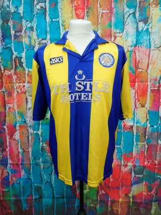 S10 Leeds United Afc Vintage Football Shirt 1993 - 95 Size L Asics Thistle Hotels