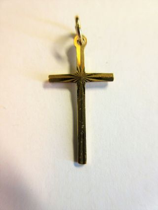 Vintage 9ct Gold Cross,  Crucifix Pendant By Georg Jensen