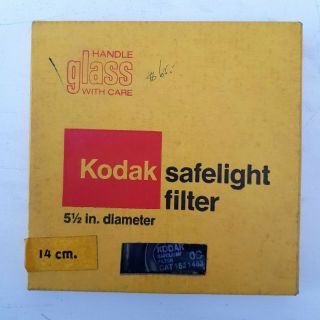 Safelight 14cm 5 1/2 " Kodak Filter Oc Vintage Photographic Darkroom