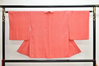 Vintage Silk Kimono Jacket:unique Red Dotty Tsunami Wave@yk20