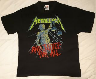 Metallica And Justice For All Vintage T - Shirt Medium Acme Band Shirt