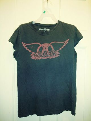 Vintage Vinyl Womens 100 Cotton Aerosmith Live 1978 Bootleg Tee Shirt Medium