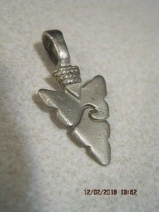 Arrowhead Pendant Sterling Silver.  925 Native Protection,  Strength,  Courage Vtg