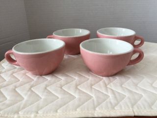 4 Vintage Shenango Restaurant Ware Pink Coffee Cups