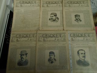 Vintage Cricket Weekly Record Of The Game 1883 Seven Issues