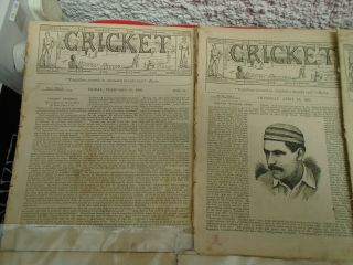 VINTAGE CRICKET WEEKLY RECORD OF THE GAME 1883 SEVEN ISSUES 2