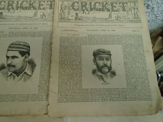 VINTAGE CRICKET WEEKLY RECORD OF THE GAME 1883 SEVEN ISSUES 3
